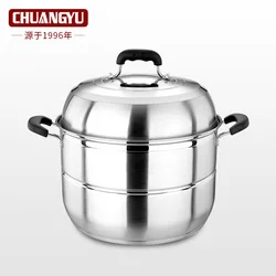 Многоразовая двухслойная нержавеющая стальная Пароварка кухонная Индукционная Пароварка С бакелитовой ручкой и ручкой