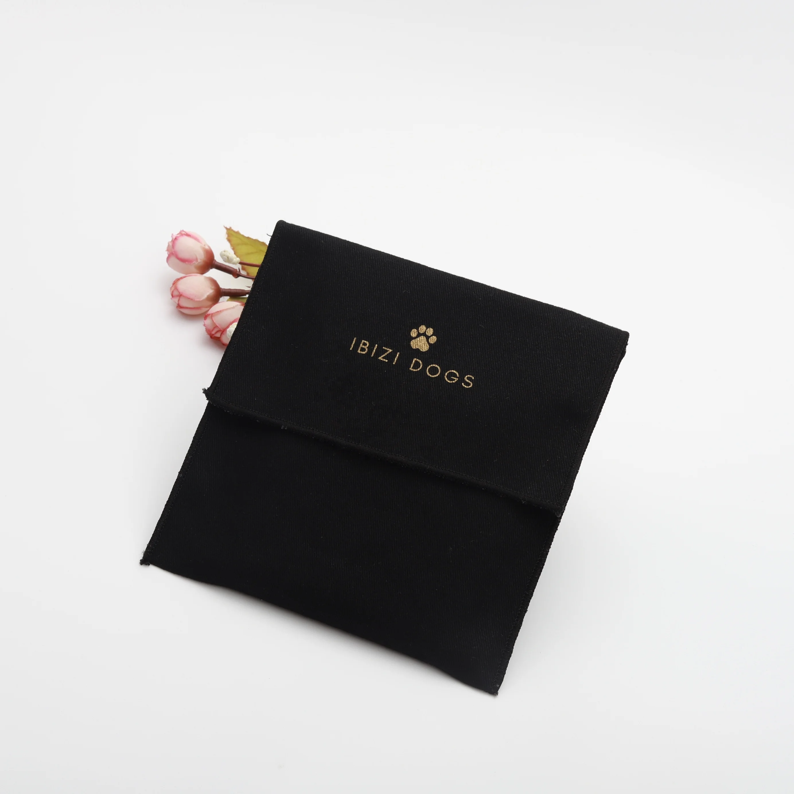 Черный саржевый хлопковый конверт, Подарочный пакет, упаковочный конверт