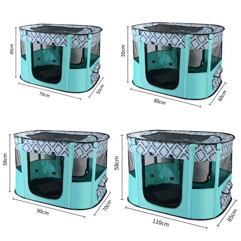 Foldable Square Pet Tent Portable Durable Windproof Breathability Mesh Cages Cat Dog Sleeping Playpen