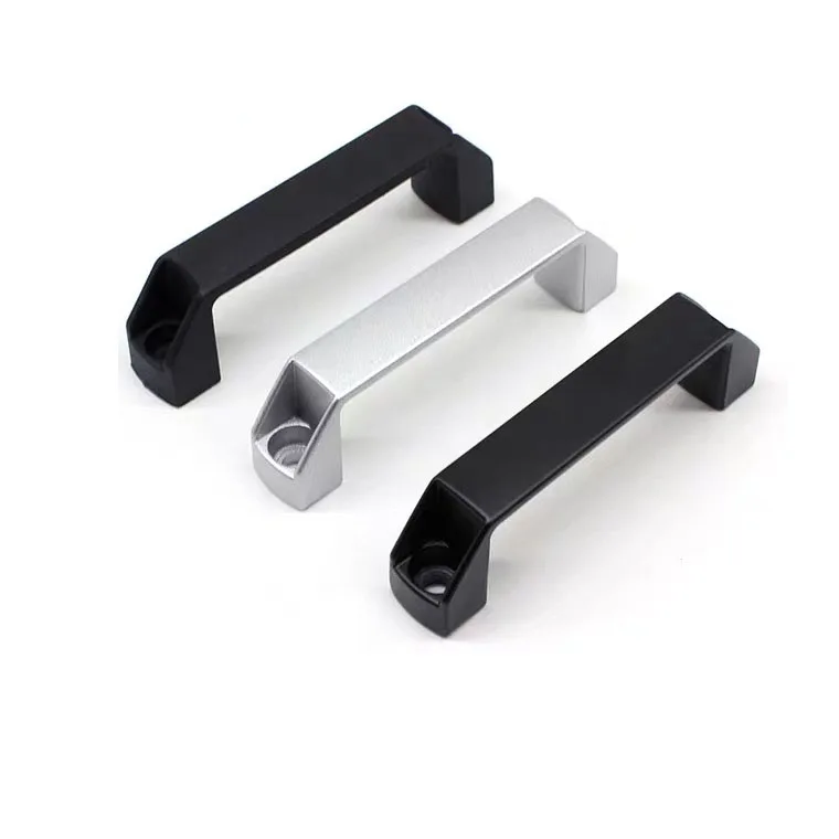 AIMINO Industrial Pull Handle Black Plastic Nylon T Slot Door Box Side Handle for Aluminum Extrusion Profile