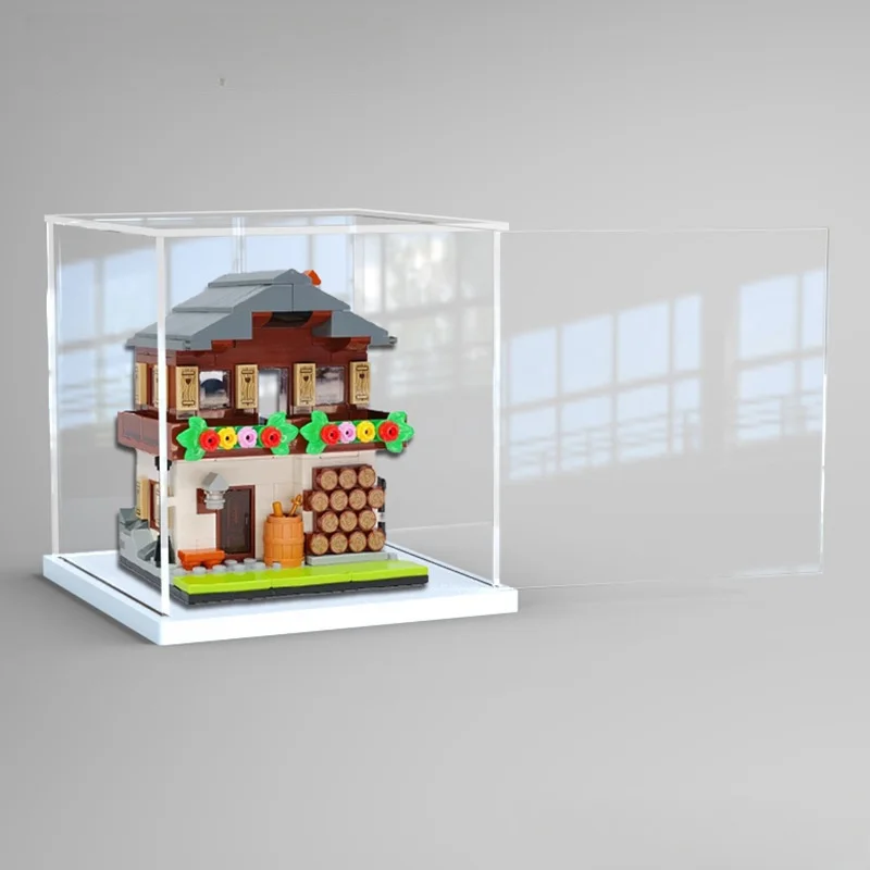 Openable Clear Acrylic Display Case Box, Versatile Collectibles Display Dustproof Showcase with Thickening Base