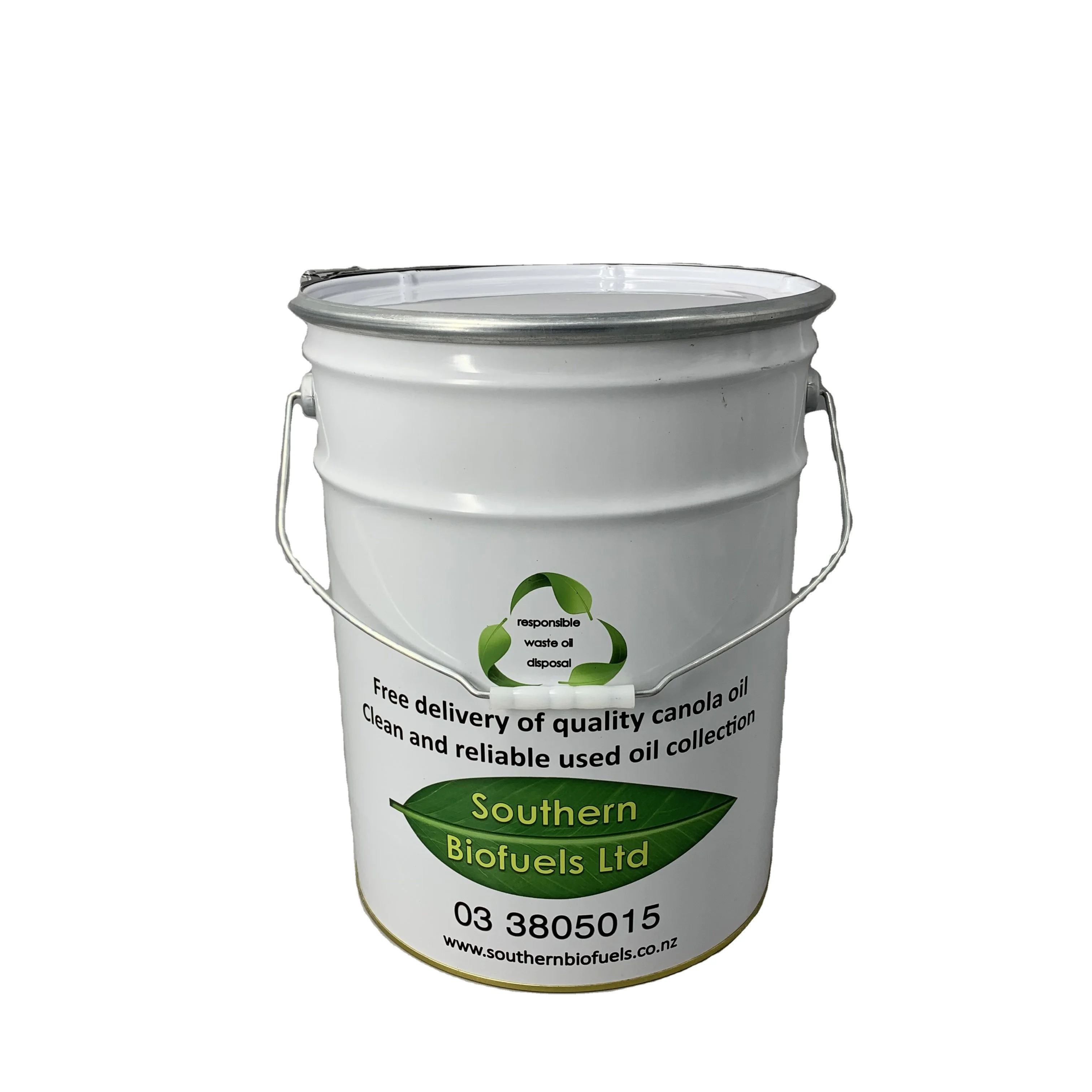 Customized 20L Metal Paint Pail Solvent Chemical Tin Bucket with Lock Ring