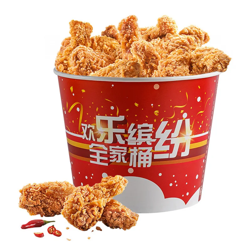 Best Quality Large Capacity Disposable Fast Food Chicken Boxes Custom Logo Take Away Chicken Bucket With Lid