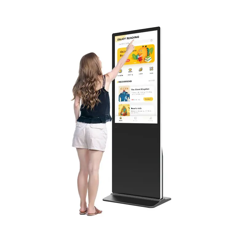Floor Standing Digital Signage Super Narrow Retail Store LCD Display digit signag