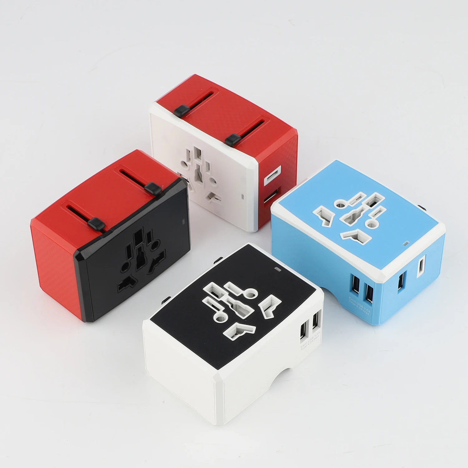  Универсальный адаптер для путешествий 4usb-порта все в одном Великобритания США Австралия