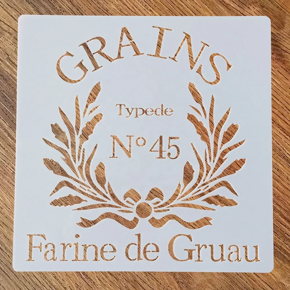 Reusable Farmhouse kitchen bakery sign coffee painting stencils for painting on wood home wall DIY