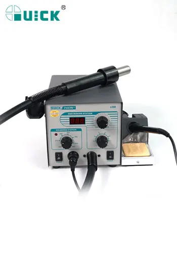 QUICK706w + паяльник 2 в 1 с горячим воздухом и паяльной станцией