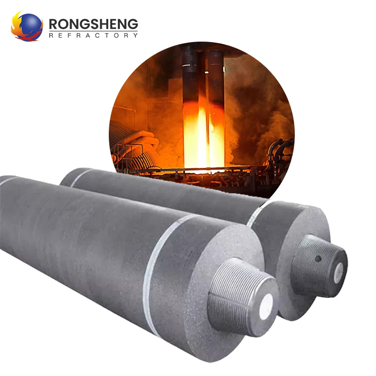 Ultra High Power Graphite Electrode with Nipples 650mm 500mm 450mm 300mm RP HP Carbon Graphite Electrode