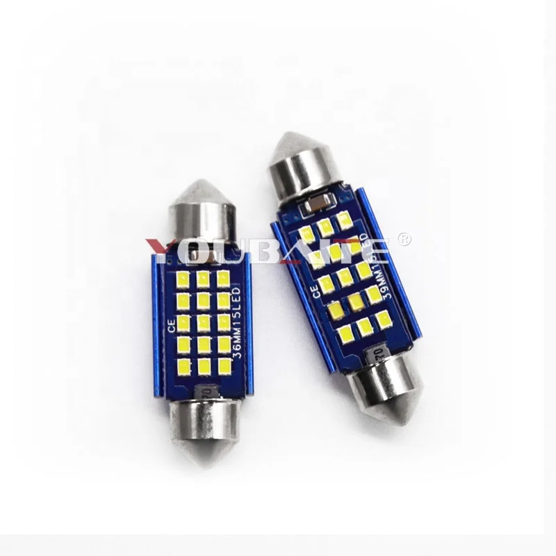 High Brightness Car Interior Light Bulbs / Car Interior Dome Led Lights 12V Festoon 2016-12smd Canbus Reading Light
