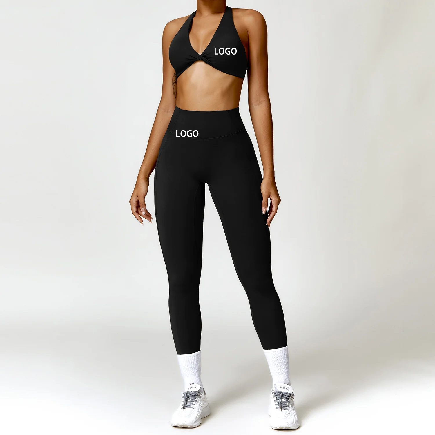 Hot Sale Custom Outfit Yoga Bra And Leggings Sets Fitness Women Sports 2 Piece Set