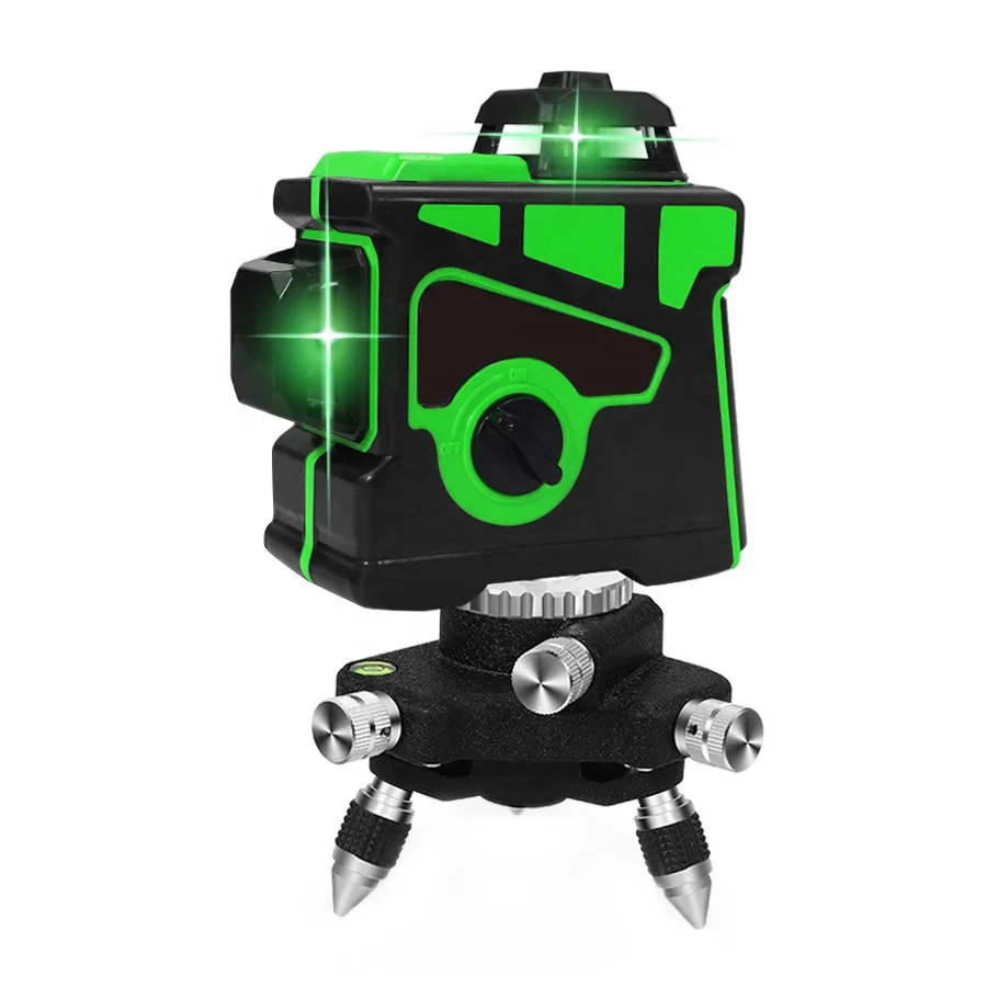 Супермощный зеленый лазерный луч с вертикальным крестом, лазерные линии Выравнивания Земли, 12 линий, 3D Лазерные уровни