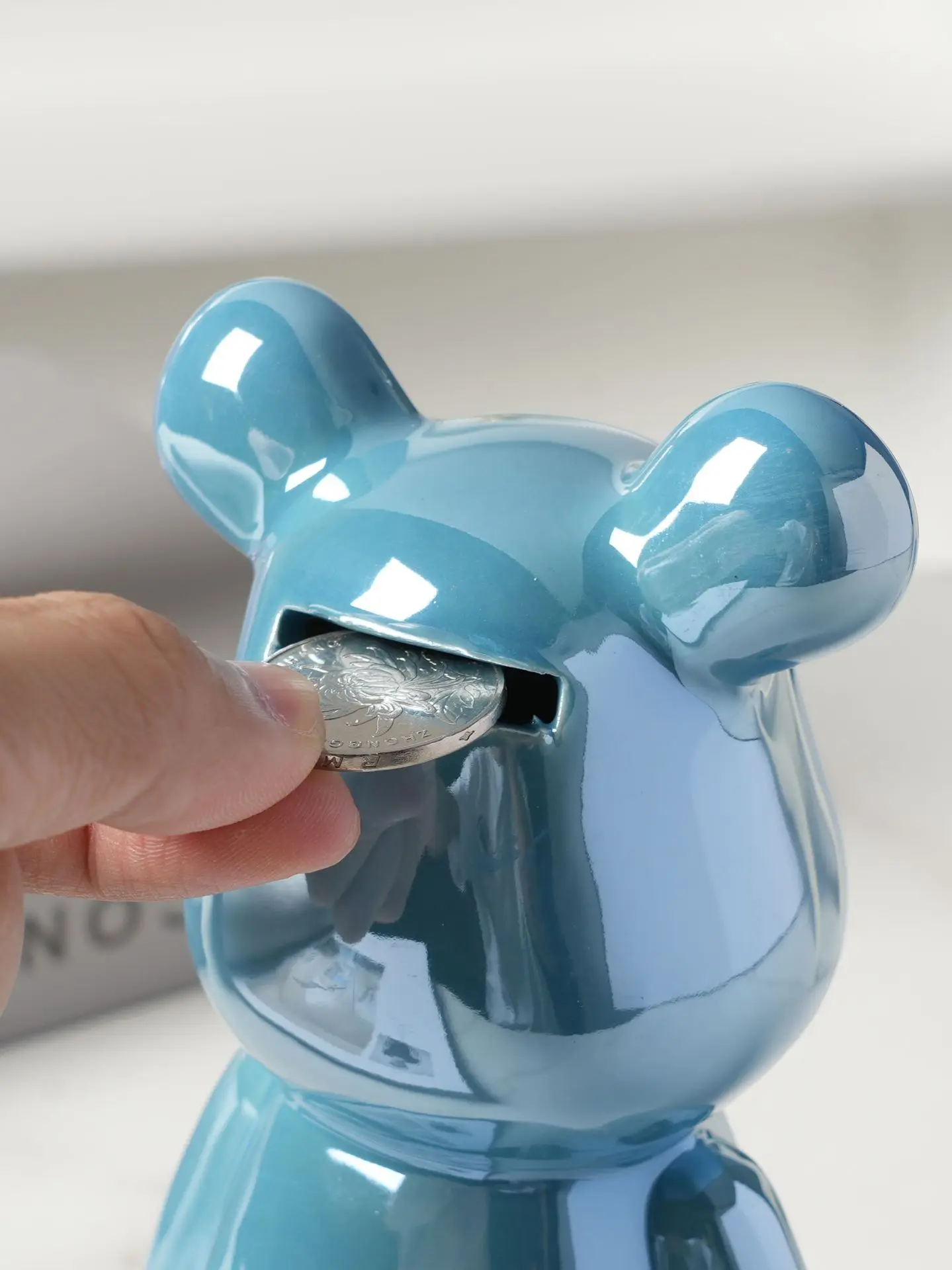 Small Bear Coin Bank Customize Cute Animal Money Bank Large Ceramic Kids Piggy Bank Money Safe Box