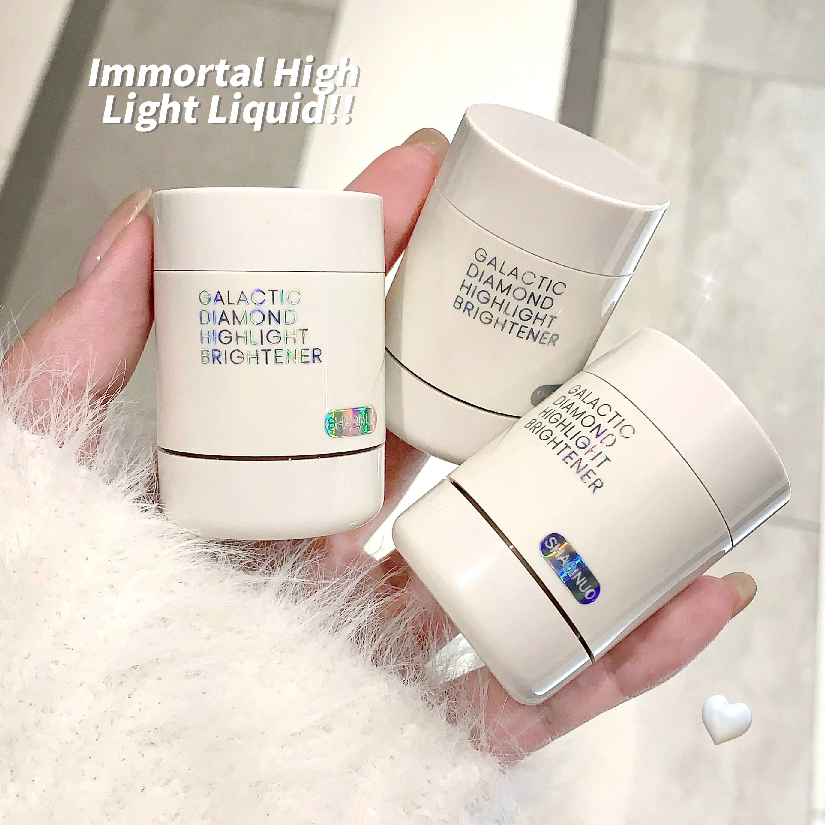 SHAQINUO High quality Galactic Star Diamond Highlighter Makeup Pearlescent And Shiny Sparkling Face Luminizer Cream