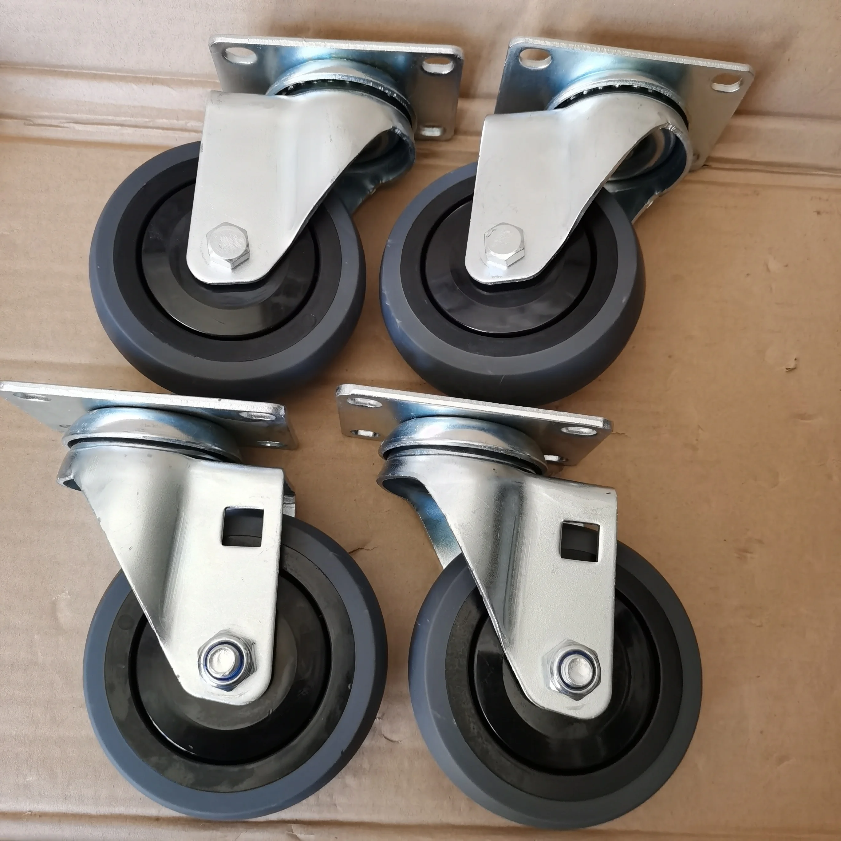 Qingdao Zhurui 4 Inch swivel top plate antistatic industrial caster swivel caster esd wheel D100mm caster Wheel