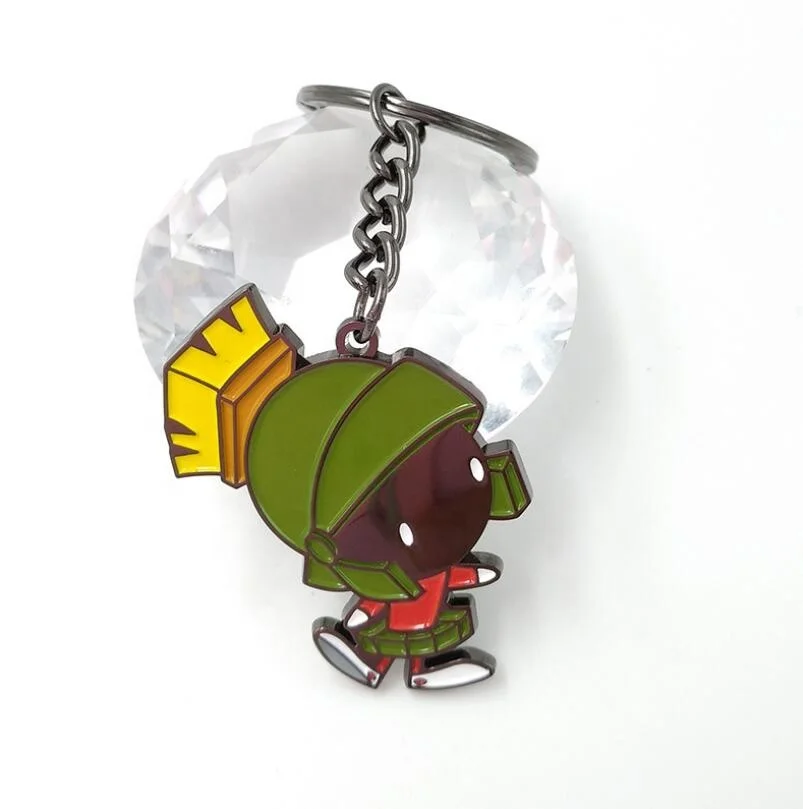 Custom Made Metal Keyrings Charms Cute Cartoon Character Black Nickel Gold Plating Metal Pendant Keychains