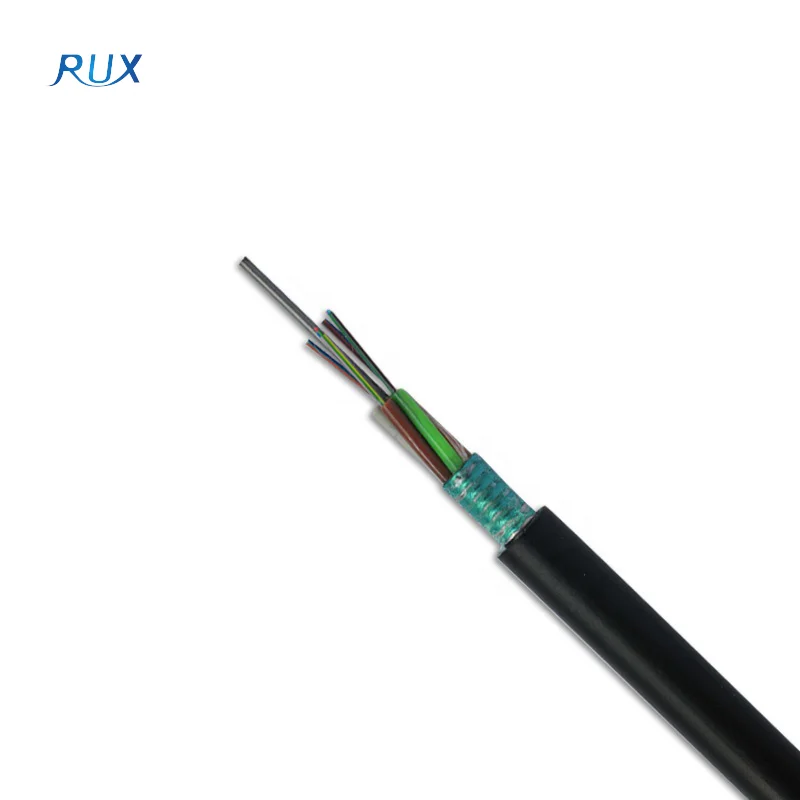 Aerial Duct Water-blocking Rodent Resistance GYTS Armored 24 Core G652D Fiber Optic Cable