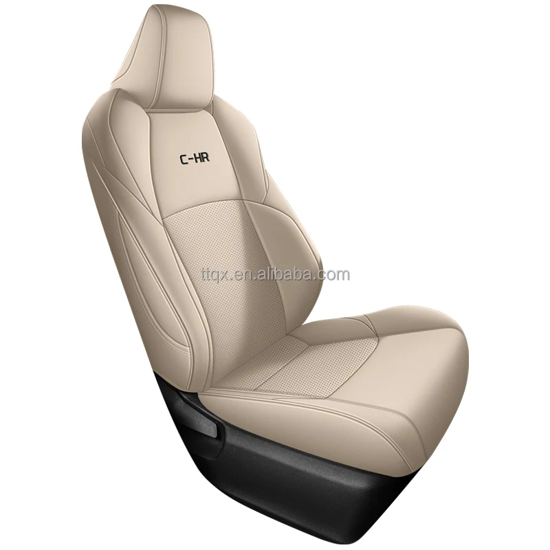 Customized 2017-2023 all-package business waterproof Car Seat Cushions for Toyota C-HR Wear-resistant Leather Seat Covers beige