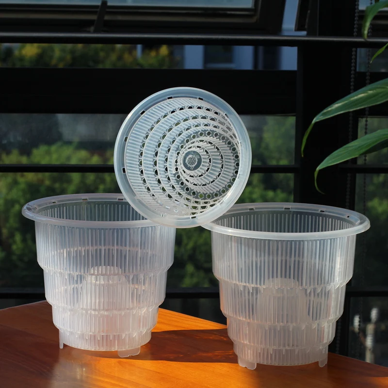 Plastic Clear Slotted Orchid Pots Inner Planter Cups for Orchids Planting container air hole orchid pot