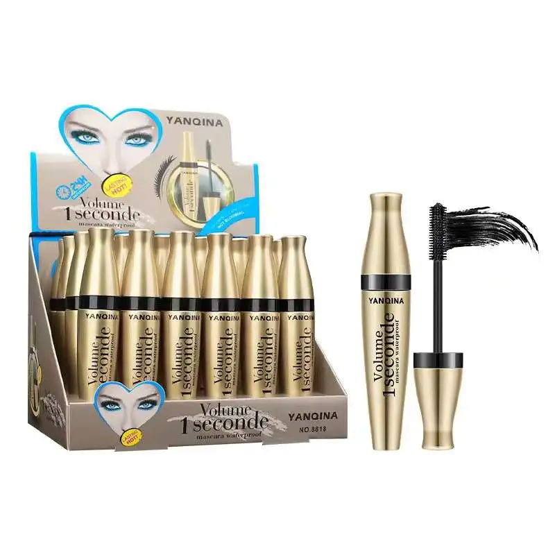 YANQINA Vegan Eye Lash Enhancer Fiber Mascara Masacara Unique Eyelash Waterproof Long Lasting Black