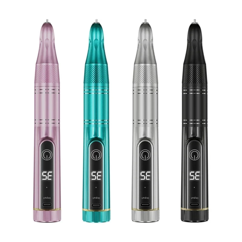 Portable Cordless Rechargeable 35000 RPM Pen Nail Drill Nails Equipment With Private Logo For Salon