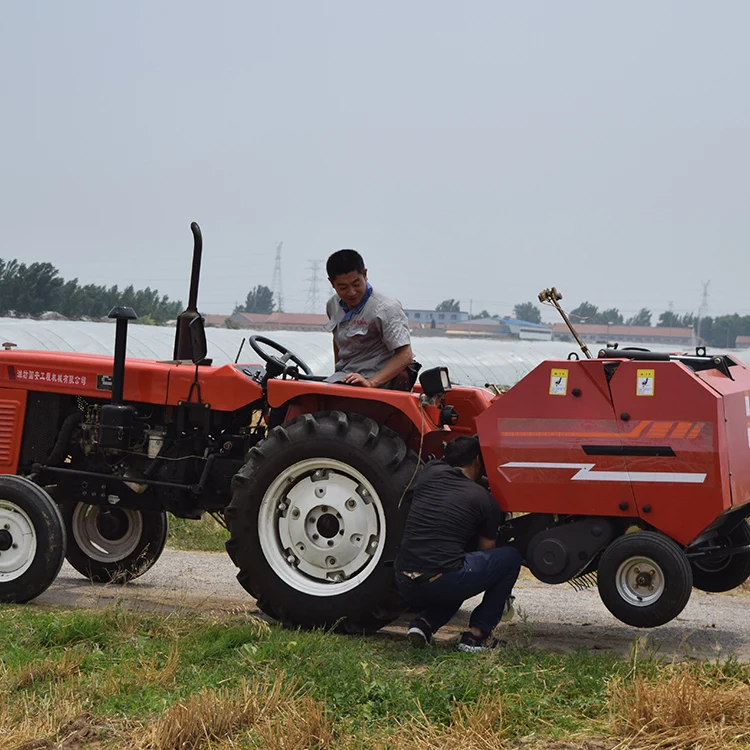 
grass straw hay press baler tractor round baler tractor PTO driven mini round baler 