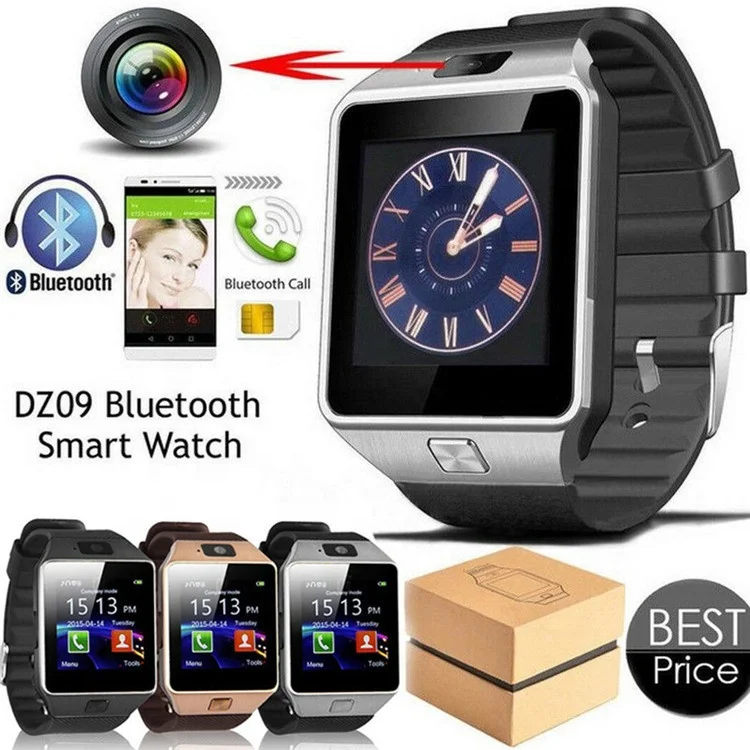 hot sale DZ09 smart watch phone  high quality dz09 smart watch with SIM card and camera low prices dz09
