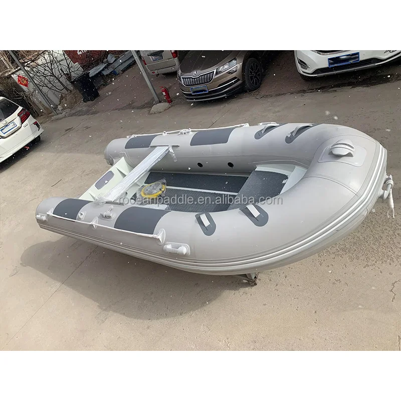 China Ocean Rigid Double Deep V Aluminum Hull Inflatable Boat RIB390 Orca Hypalon or PVC Rowing Patrol Boat For Sale