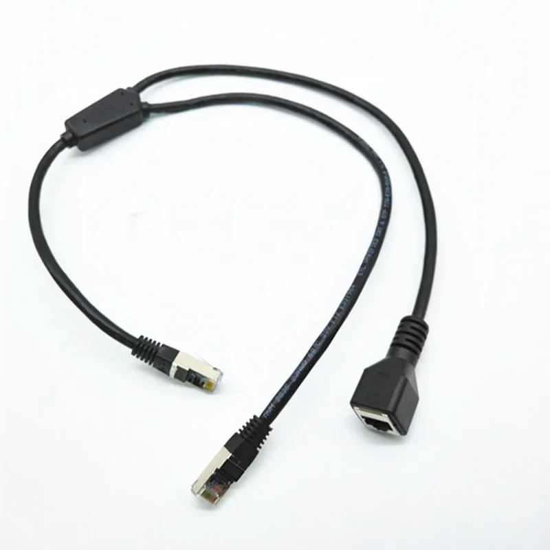 Custom RJ45 Network Splitter cable 8p8c adapter RJ45 1 Male to 2 Rj45 splitter Ethernet Lan Cable