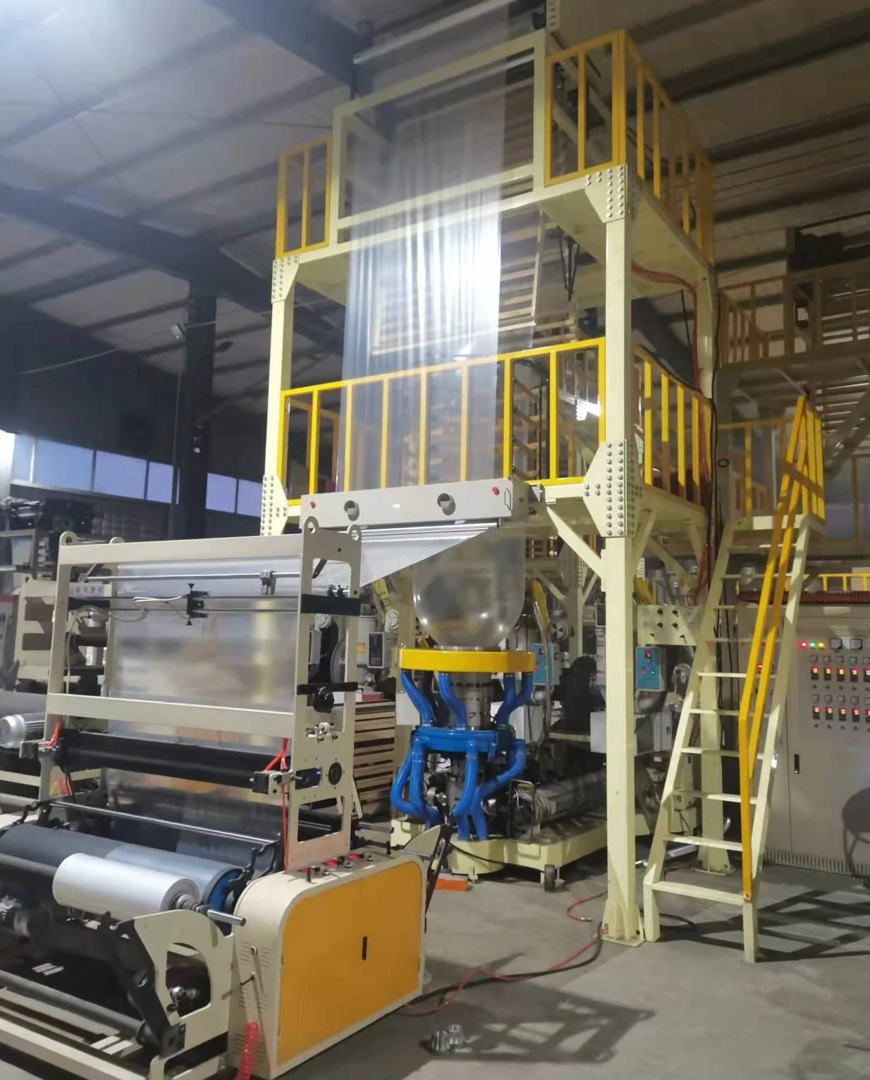Two layer film blowing machine plastic blown film extrusion courier bags Extrusion Machine