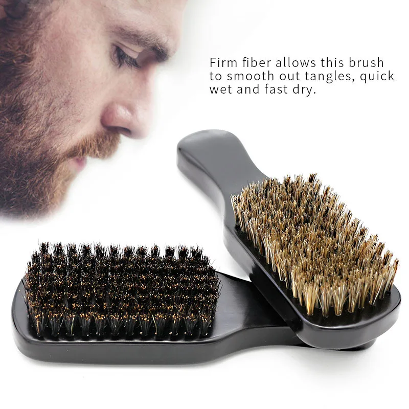 
wholesale best selling long handle custom beard brush boar beard brush black shave brush 