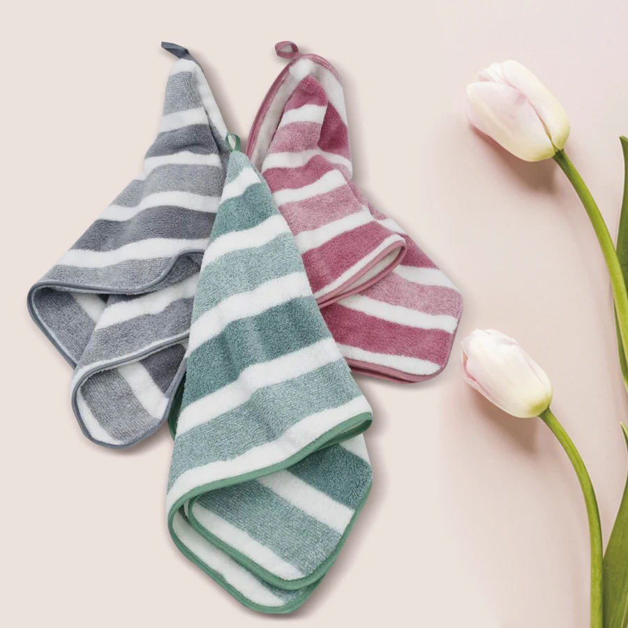 
Striped Beach Towels Fast Drying Microfiber Beach Towel Stripe With Hanging Loop 