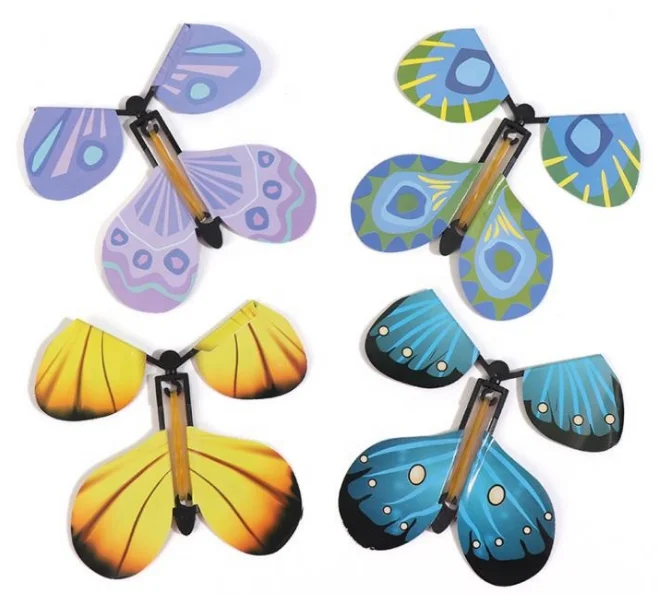Most Popular Fashion Kids Christmas Gift magic flying paper butterfly