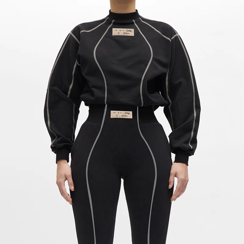 2021 Thick cotton jogging suits women two piece set fall women clothing matches custom Logo autumn outfits