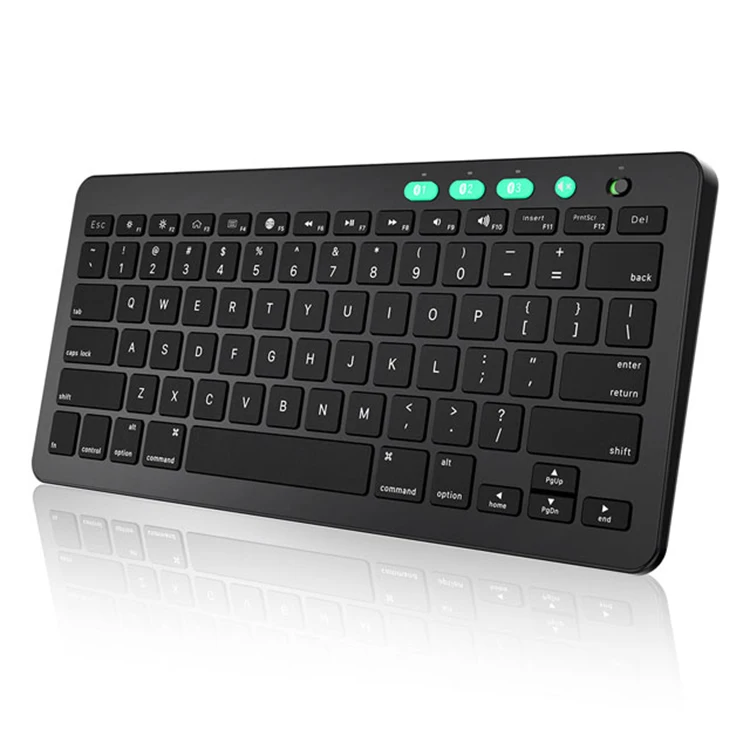 Zoweetek ZW-K09+ Portable Wireless Keyboard with 3 wireless Channel for MacBook/iPad/Tablet/PC/Laptop/Smart TV
