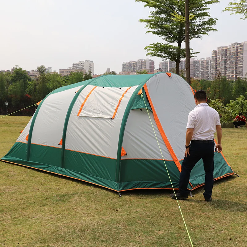 Factory wholesale 5-8 10 Waterproof Persons Family Camping Travelling Hiking Automatic Inflatable Tunnel Outdoor Air Tents