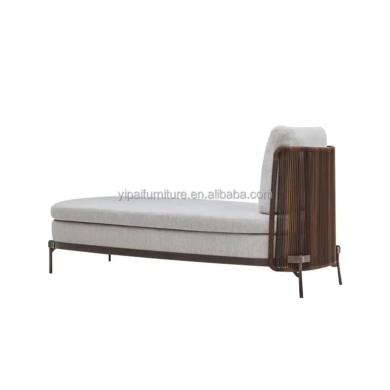 Inexpensive Outdoor Semicircle Sofas Rattan Wicker Patio Garden Sofa Set Furniture Waterproof Frame Character Style Living Room