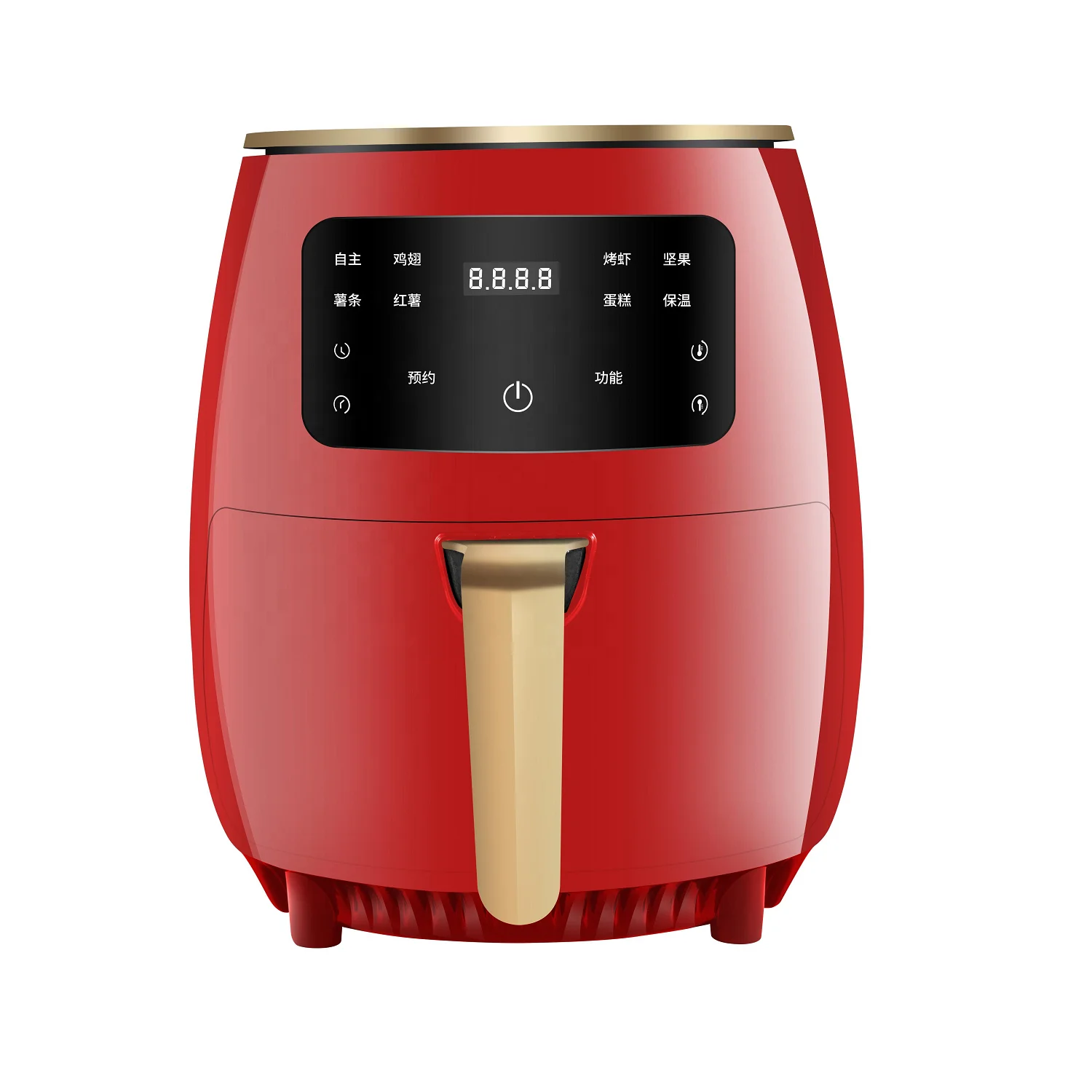 Air Fryers China Factory Oil Free 4.5L Plastic Electric Nonstick Pot Air Fryer for Home
