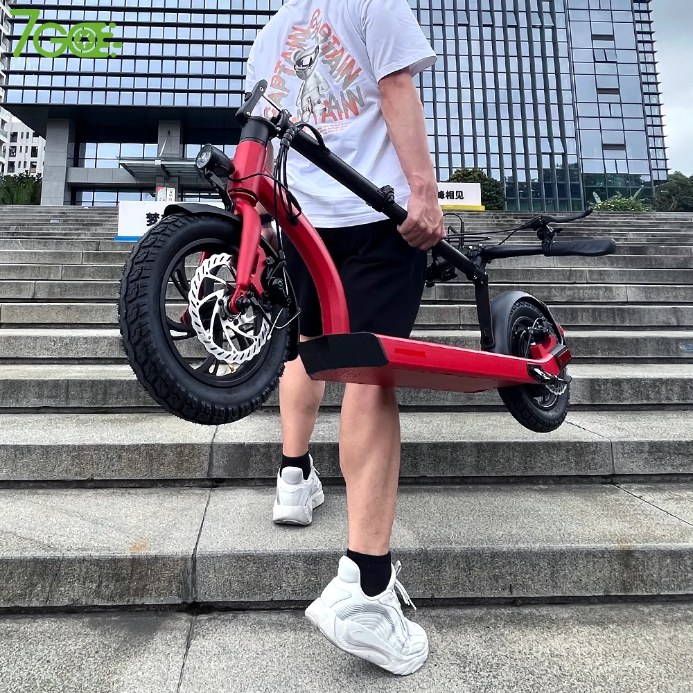 7GO H12 12 inch tyre 48V 10AH 500W 25km/h Weight 22kg Range 45km Bearing 330LBS folding elektroroller e scooter e scooter