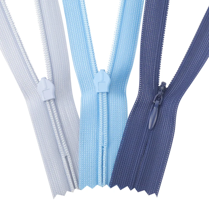 OCO Factory Custom Nylon Invisible zipper #3 conceal zipper lace edge zipper for dress Skirt clothing accessories