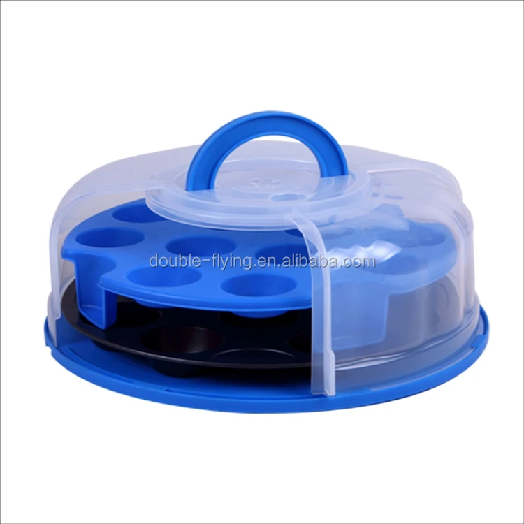 12 Cupcake Muffin Pan with Container Carrier With 3 Tiers Cupcake holder Stand for Display Dessert Decorating Tools