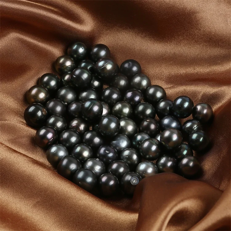 11-13mm Natural Seawater Tahitian Near Round Loose Pearl