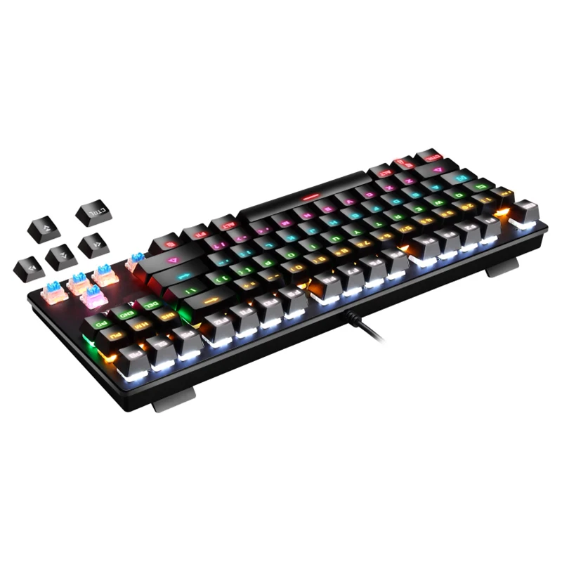 
K870 RGB Mechanical Gaming Keyboard 87 Keys Switches Backlit Keyboard For Gamer 