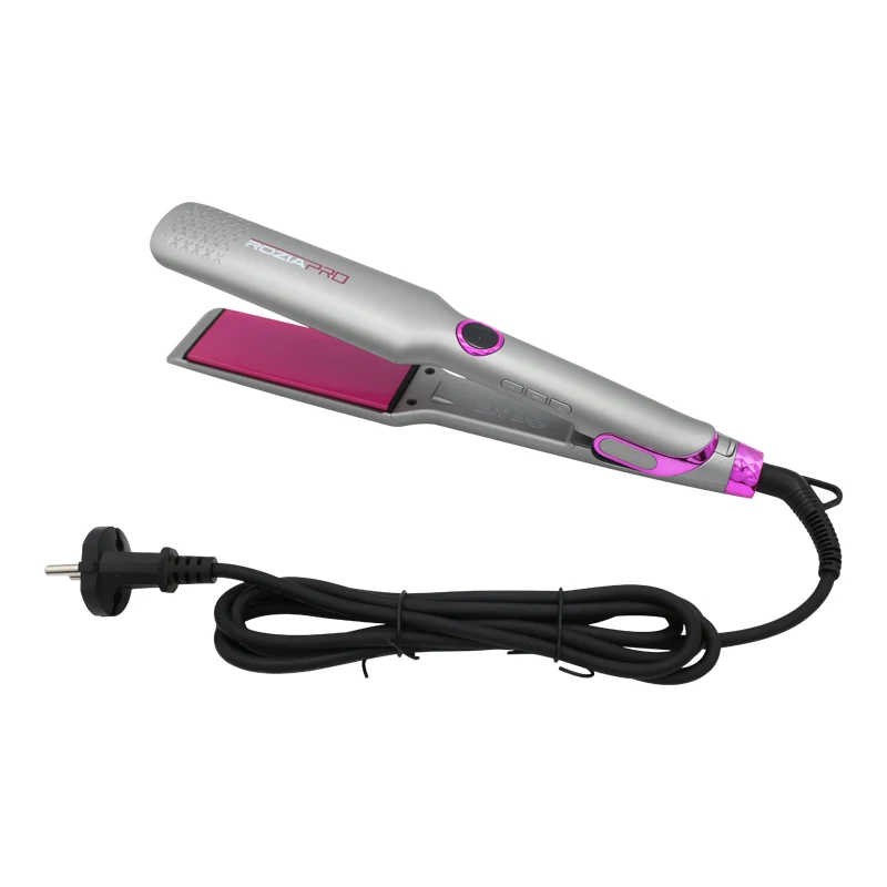 Rozia grey wave hair straightener styling comb round  hair straightener comb brush professional flat iron hair styling tools