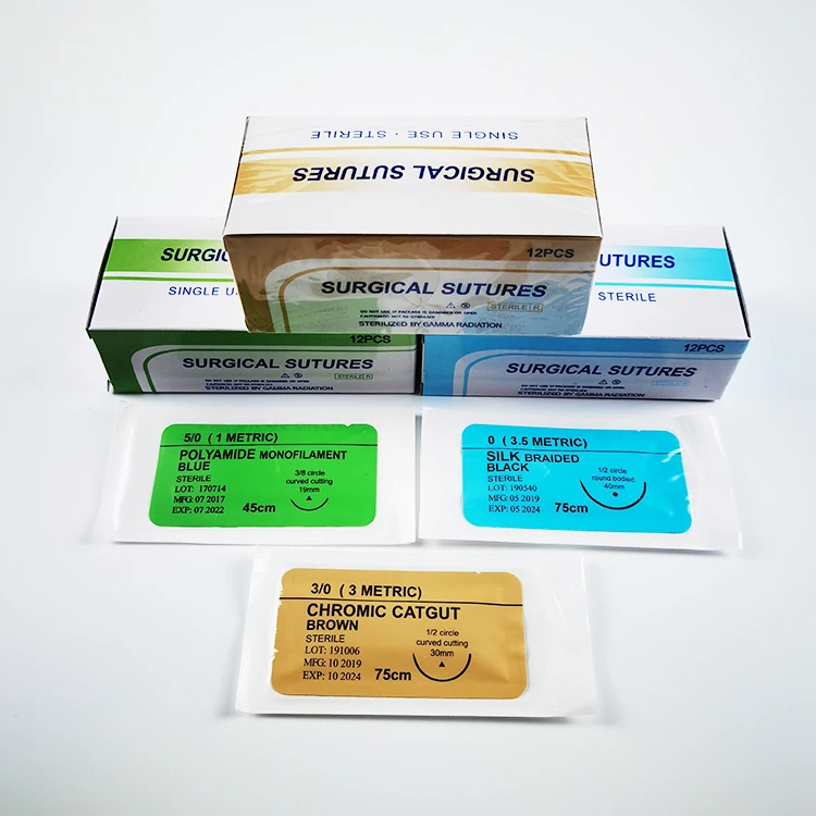 high quality Cheap and High Quality Suture Needle Sizes Sutures Multiple Size Absorbable Medical with Great Price