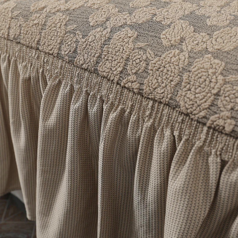 Wholesale new fashion printed woven jacquard sofa cover with skirt 3211 set