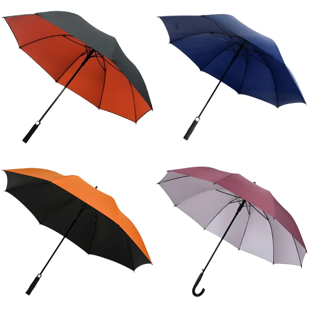 Extra Large Size Long Handled Wind-Proof Fiberglass Automatic Advertise Business Gift Golf Umbrellas-Factory Outlet Umbrella