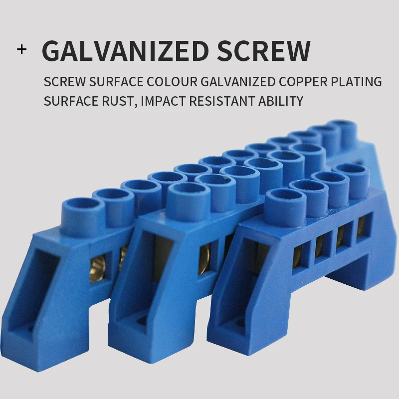 CNGP 10P Connecting Terminal Blue Earth Copper Neutral Bar Block Available As Per