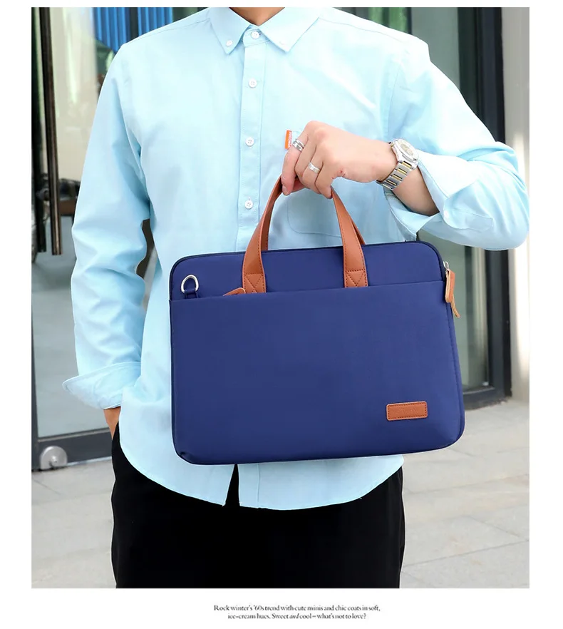Custom Fashion Women Men Hand Bag Business Briefcase Waterproof Shockproof Laptop Bag For 13/14/15inch Computer