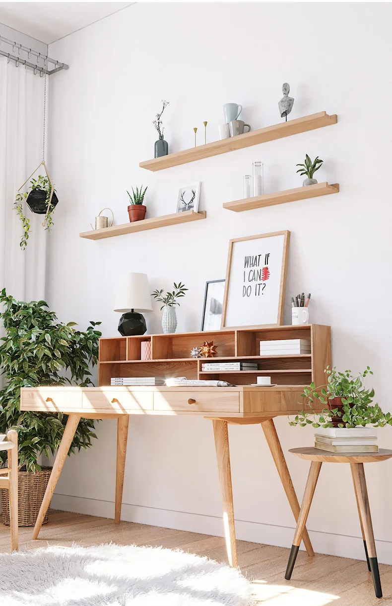 Лидер продаж, красивая утолщенная подвесная полка из массива дерева