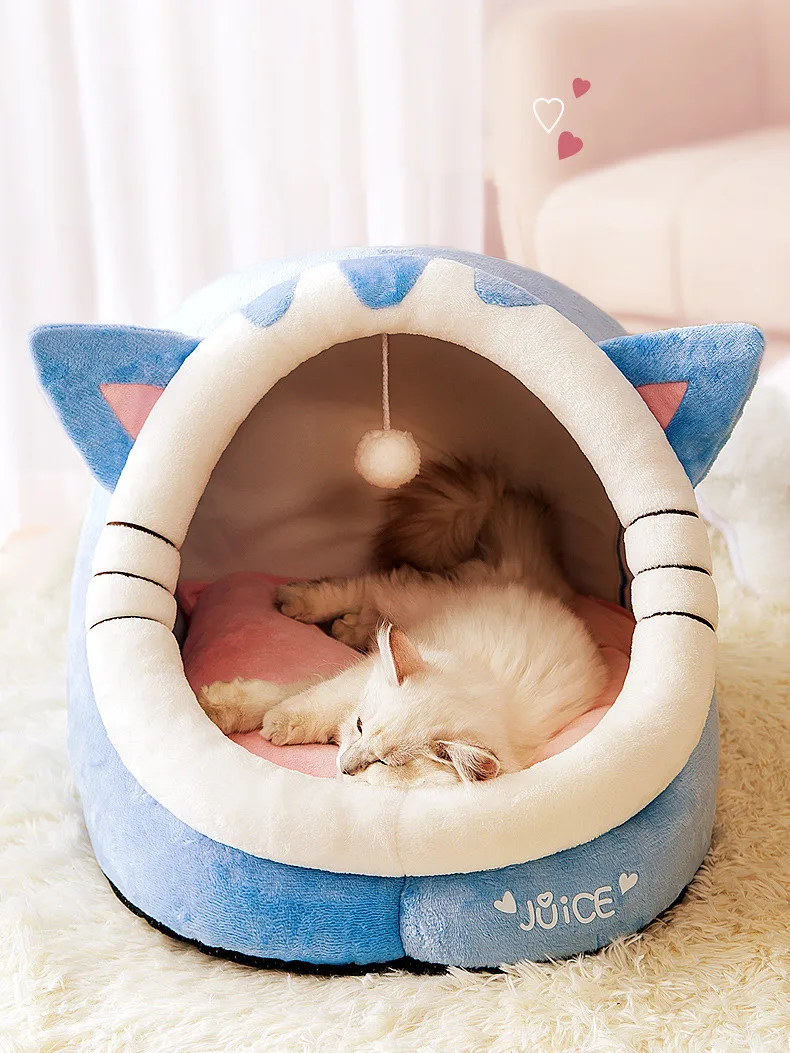warm and comfortable autumn winter pet bed new pet dog cat round plush bed